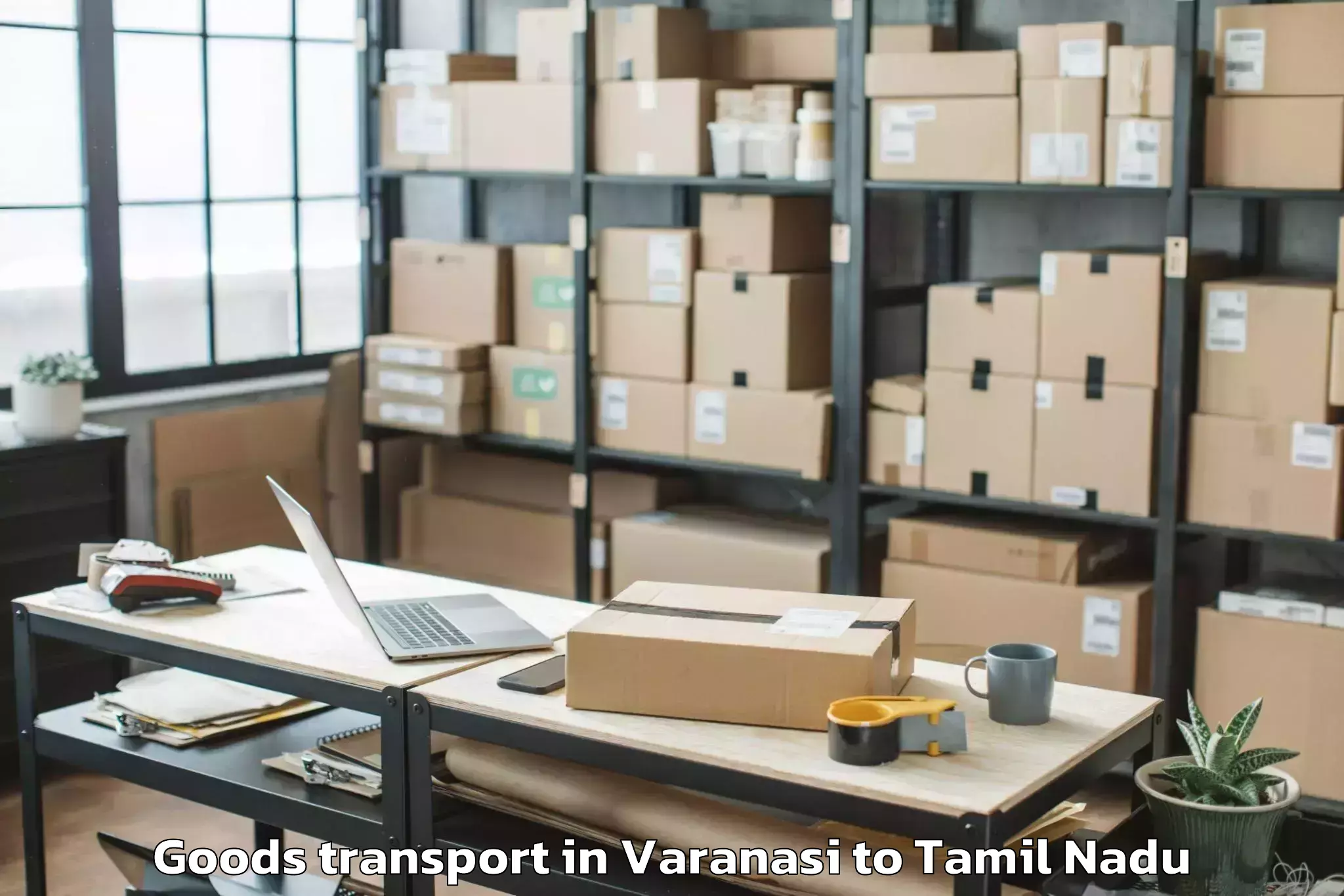 Reliable Varanasi to Brookefields Mall Goods Transport